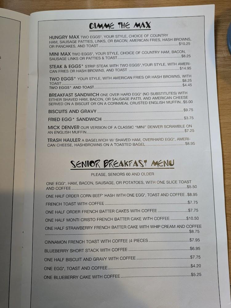 Daddy Maxwell's Diner & Cafe Menu image 3